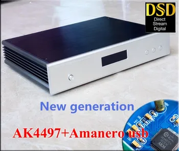 DC100 decoder AK4497 DAC chip Dual AK4497 supports DSD256/PCM384K Amanero USB Card 
DC100 decoder AK4497 DAC chip Dual AK4497 supports DSD256/PCM384K Amanero USB Card