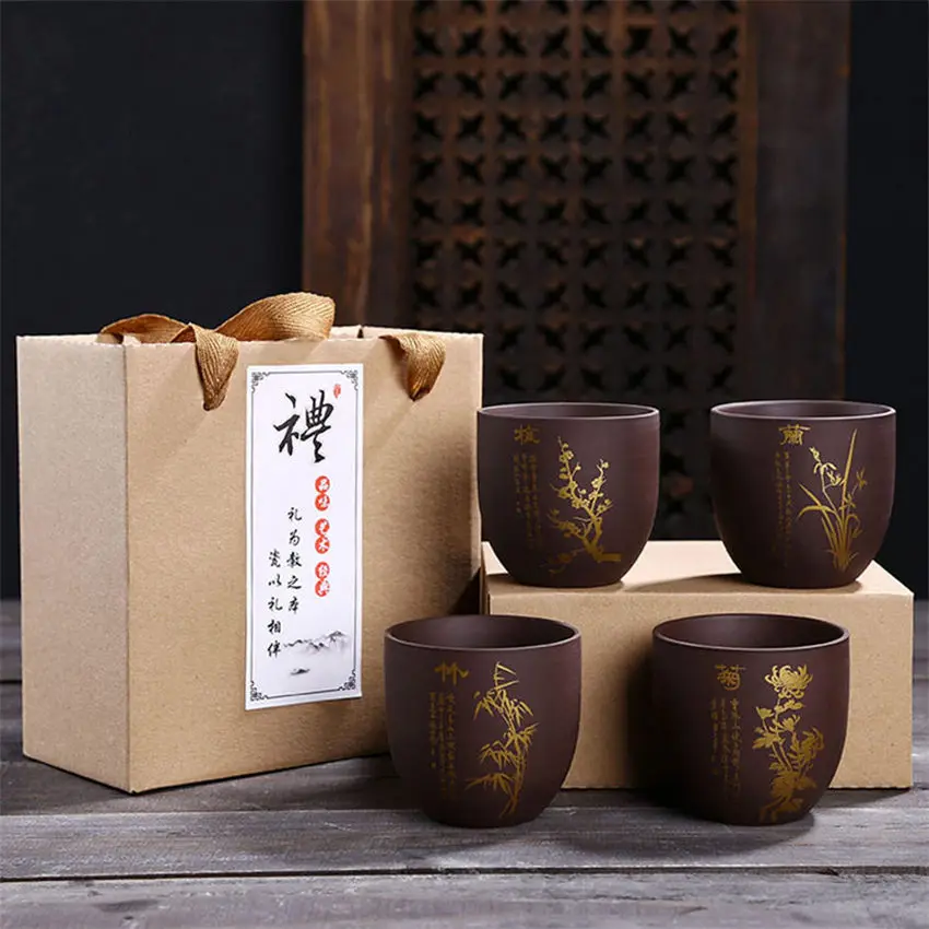 Chinese Traditional Hand painted Tea Set Purple Clay Kung Fu Tea Set Tea Cup Mug Package Ceramic Gift Teapot with Giftbox
Chinese Traditional Hand painted Tea Set Purple Clay Kung Fu Tea Set Tea Cup Mug Package Ceramic Gift Teapot with Giftbox