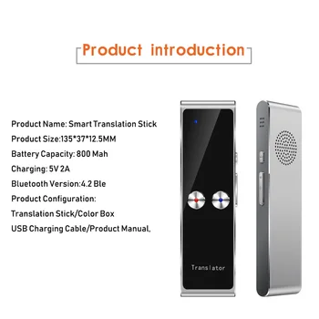 Portable Smart Translator Handheld Travel Voice Interpreter Business Multi Language Translation Stick
Portable Smart Translator Handheld Travel Voice Interpreter Business Multi Language Translation Stick
