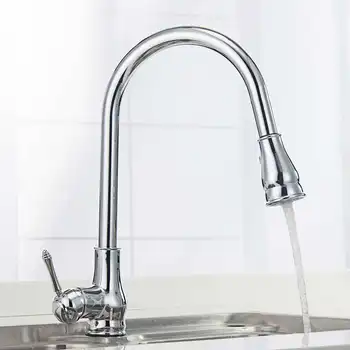 Chrome Pull Out Spout Kitchen Tap Mixer Faucet Single Hole Kitchen Sink Mixer Tap with Stream Sprayer Head
Chrome Pull Out Spout Kitchen Tap Mixer Faucet Single Hole Kitchen Sink Mixer Tap with Stream Sprayer Head