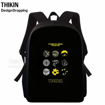 THIKIN New 15inch Twenty One Pilots Printed School Bags Children's Backpacks Orthopedic Teenagers Travel Rucksack Black Satchel 
THIKIN New 15inch Twenty One Pilots Printed School Bags Children's Backpacks Orthopedic Teenagers Travel Rucksack Black Satchel