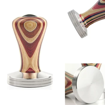 Coloured Soild Wood Coffee Tamper Flat Base Hammer Stainless Steel Powder Tamper Espresso Accessories
Coloured Soild Wood Coffee Tamper Flat Base Hammer Stainless Steel Powder Tamper Espresso Accessories