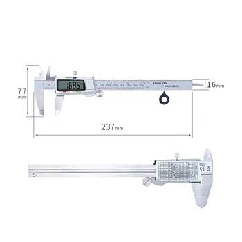 New 6 Inch Caliper Measuring Tool LCD Display Digital Vernier Caliper Measuring Instrument Plastic Vernier Caliper 0-150mm
New 6 Inch Caliper Measuring Tool LCD Display Digital Vernier Caliper Measuring Instrument Plastic Vernier Caliper 0-150mm