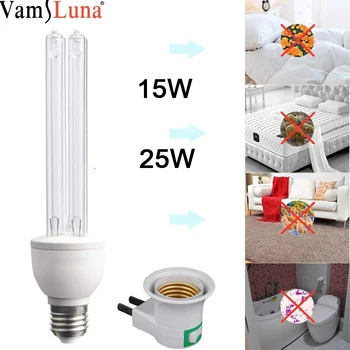 15W 25W UVC Sterilizer Light Germicidal Sterilization Ozone Lamp bulb Ultraviolet light E27 base for Disinfect Germs
