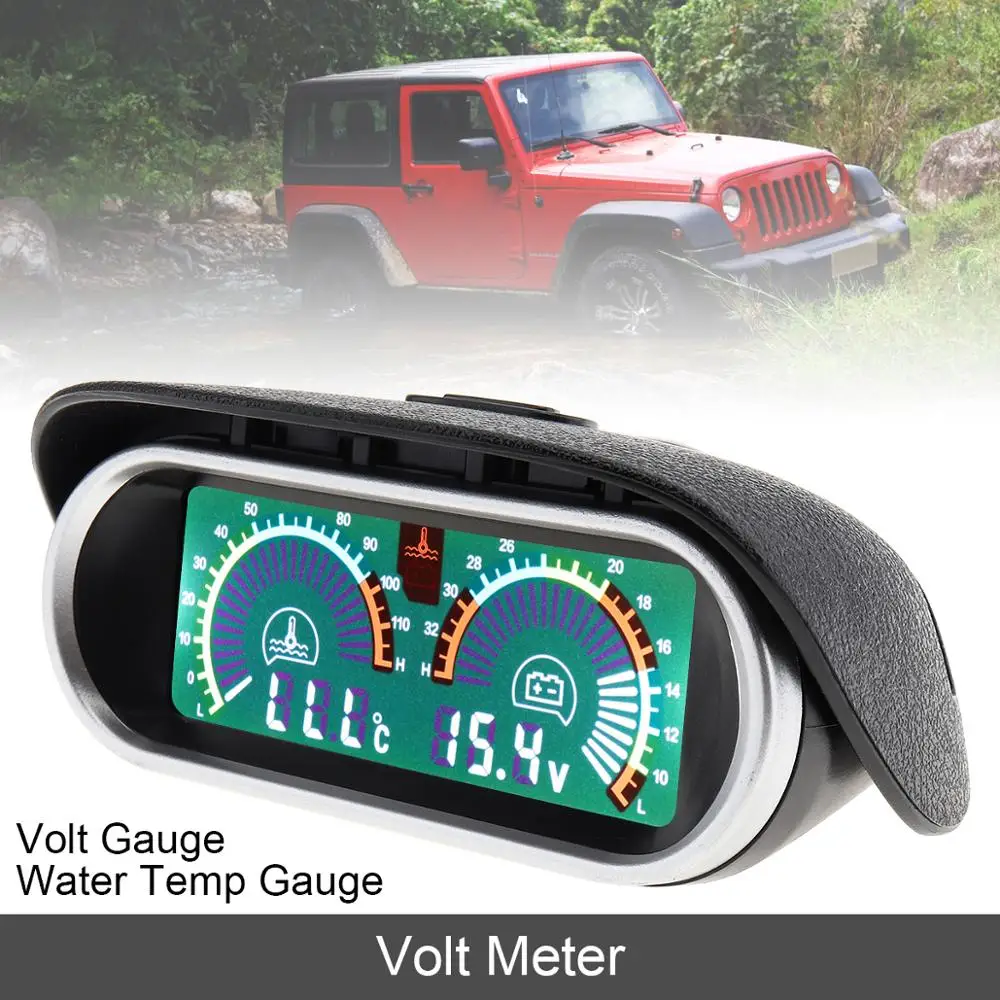 12V / 24V Universal 2 In 1 LCD Digital Voltmeter Voltage Volt Meter Water Temp Oil Fuel Gauge with Sensor for Auto Car Truck
12V / 24V Universal 2 In 1 LCD Digital Voltmeter Voltage Volt Meter Water Temp Oil Fuel Gauge with Sensor for Auto Car Truck