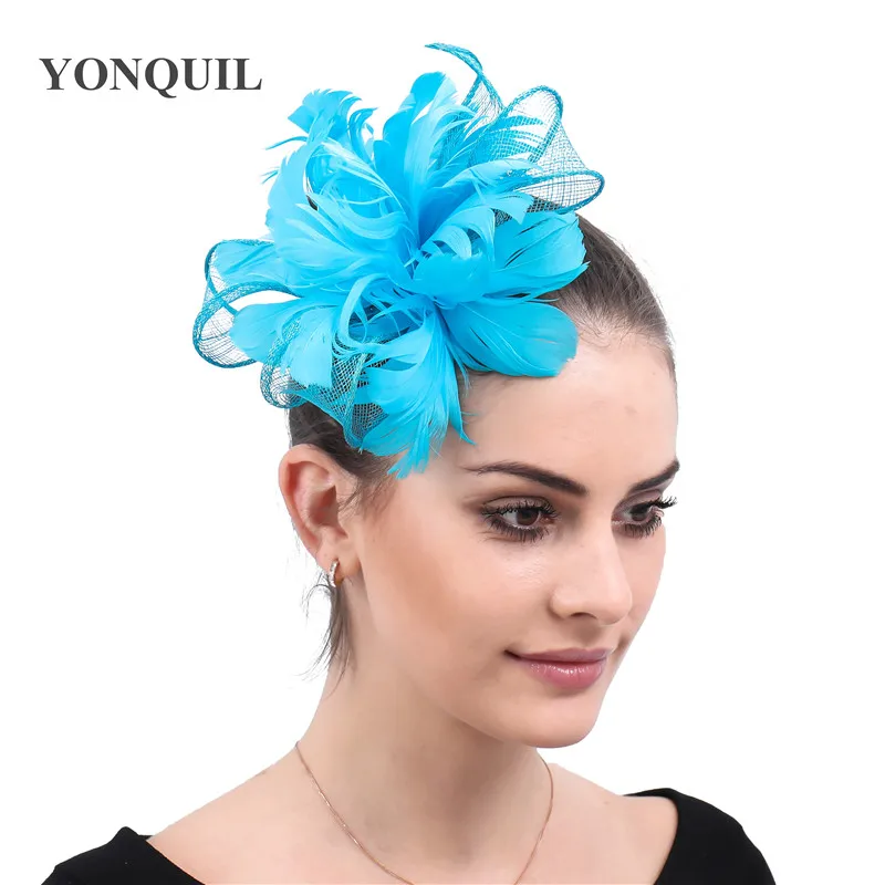 Beautiful Feather Flower Wedding Fascinator Bride Headwear Hair Pin Sinamay Fashion Women Hair Accessories Cocktail Headdress
Beautiful Feather Flower Wedding Fascinator Bride Headwear Hair Pin Sinamay Fashion Women Hair Accessories Cocktail Headdress