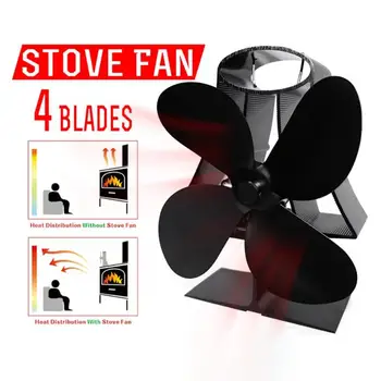4 Blade Fireplace Fan Low Noise Stove Fan Thermal Wood Burner Heat Powered Heating Fan Heat Distribution Winter Warmer for Home
4 Blade Fireplace Fan Low Noise Stove Fan Thermal Wood Burner Heat Powered Heating Fan Heat Distribution Winter Warmer for Home
