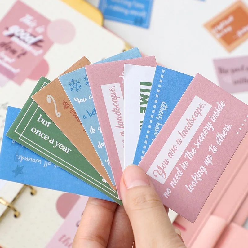 60 Pcs English Sticky Notes Stationery Sticker Korean Stationery Creative Literary Convenience DIY Decorative Stickers Book Note
60 Pcs English Sticky Notes Stationery Sticker Korean Stationery Creative Literary Convenience DIY Decorative Stickers Book Note