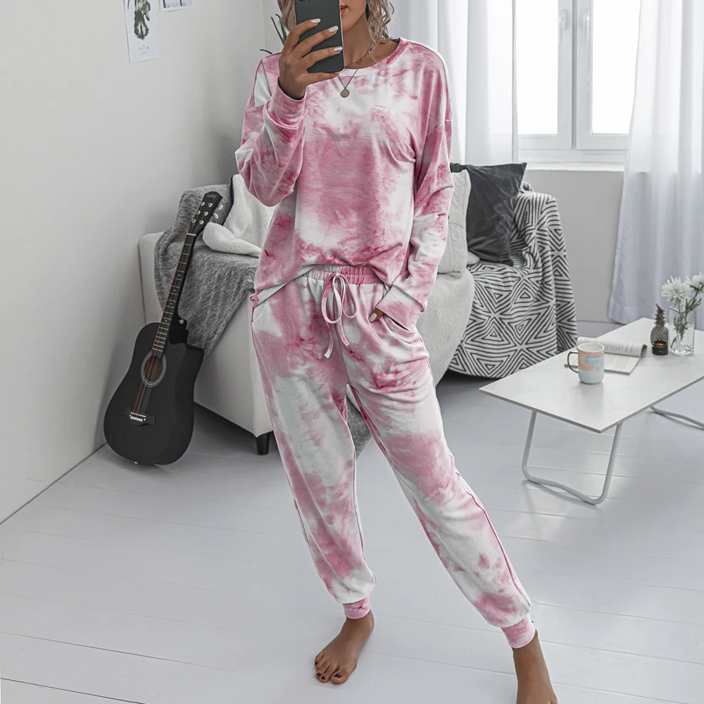 Two-piece Home Suit Women's Summer Sleepwear for Spring and Summer Thin Long-sleeved Colorful Viscose Cotton Pants Pajamas D30
Two-piece Home Suit Women's Summer Sleepwear for Spring and Summer Thin Long-sleeved Colorful Viscose Cotton Pants Pajamas D30