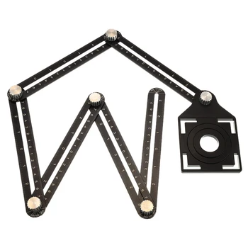 Adjustable Angle Floor Tool Aluminum Alloy Six-Sided Measuring Ruler Protractors Multi Angle Tile Hole Locator Mechanism Puncher
Adjustable Angle Floor Tool Aluminum Alloy Six-Sided Measuring Ruler Protractors Multi Angle Tile Hole Locator Mechanism Puncher