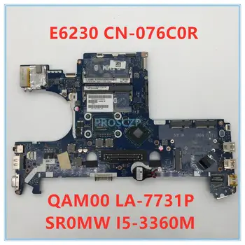 High quality For latitude E6230 Laptop motherboard CN-076C0R 076C0R 76C0R QAM00 LA-7731P With SR0MW I5-3360M 100% working well
High quality For latitude E6230 Laptop motherboard CN-076C0R 076C0R 76C0R QAM00 LA-7731P With SR0MW I5-3360M 100% working well