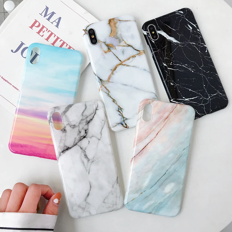 Marble Glossy Texture phone Case For iphone 6 6S 7 8 Plus Soft TPU Shell For iphone X XS MAX XR Protective Silicone Back Cover
Marble Glossy Texture phone Case For iphone 6 6S 7 8 Plus Soft TPU Shell For iphone X XS MAX XR Protective Silicone Back Cover