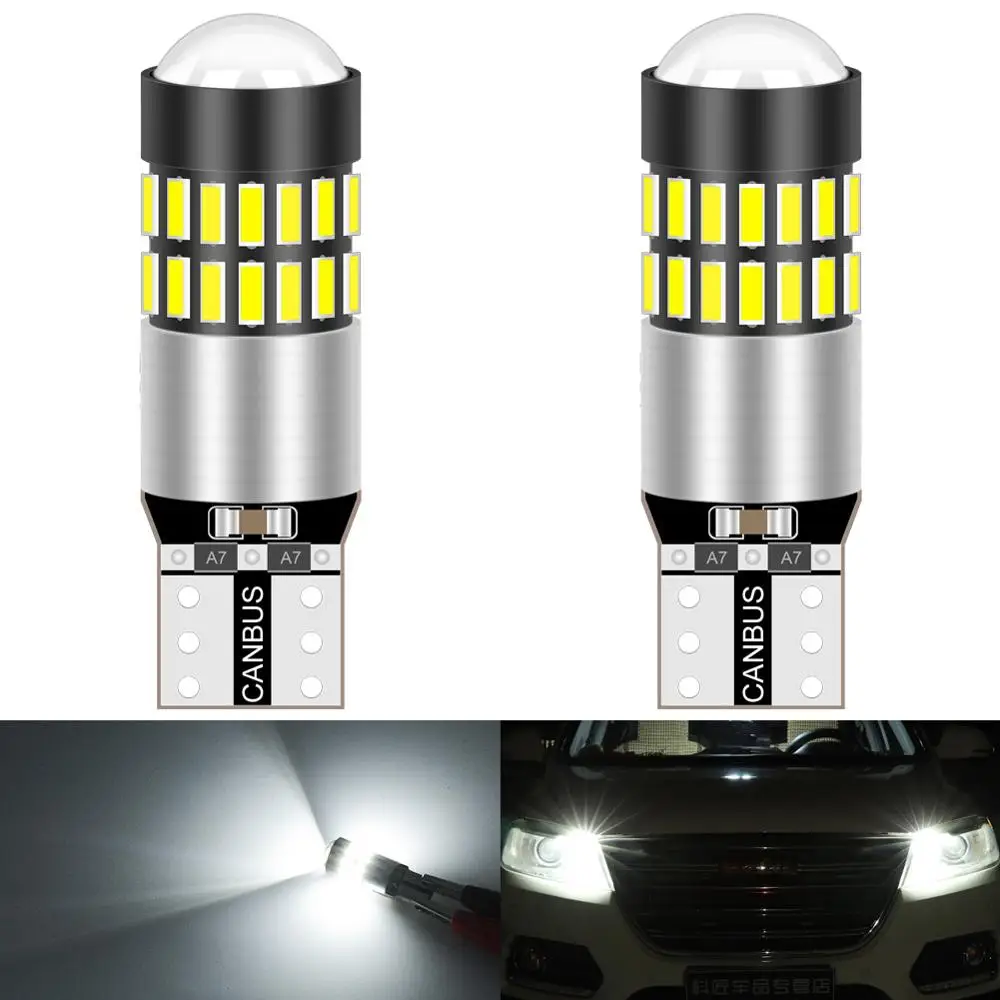 2pcs T10 168 175 194 2825 W5W LED Light Bulbs CanBus Error Free 3014 30SMD Lens 300Lumens DC 12V Interior Map Dome Lamps | Автомобили и