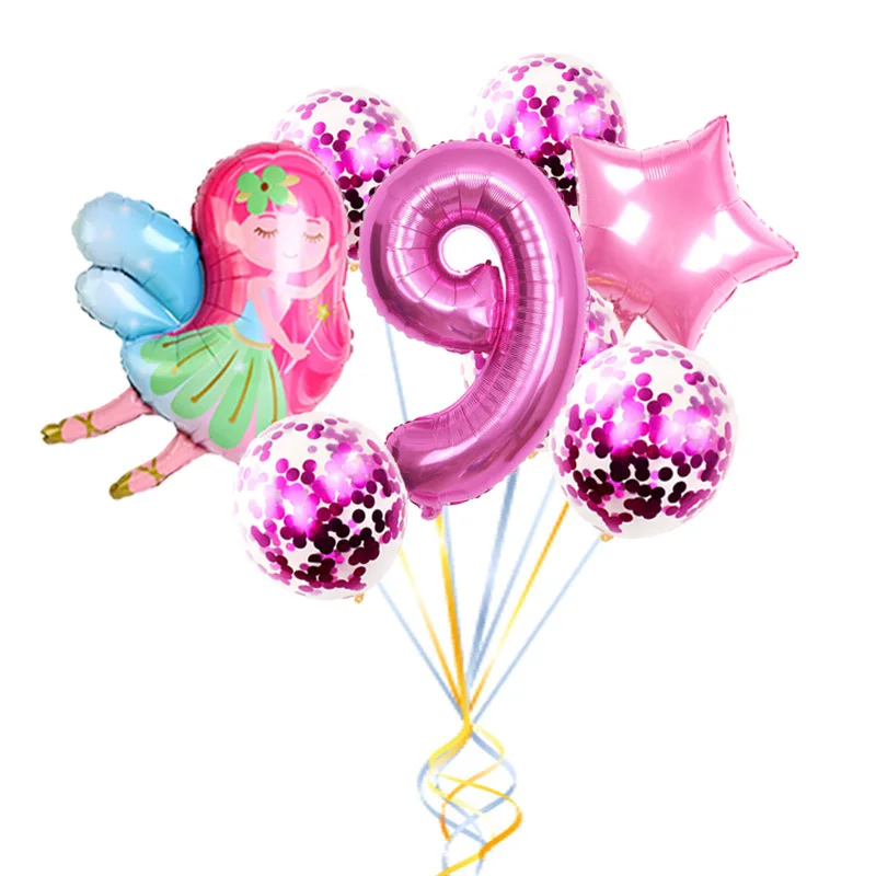 8pcs/set Little fairy Girls Balloons 32 inch Pink Number Ballon Girl 1 2 3 4 5st Happy Birthday Party Balloon Set Decortion
8pcs/set Little fairy Girls Balloons 32 inch Pink Number Ballon Girl 1 2 3 4 5st Happy Birthday Party Balloon Set Decortion
