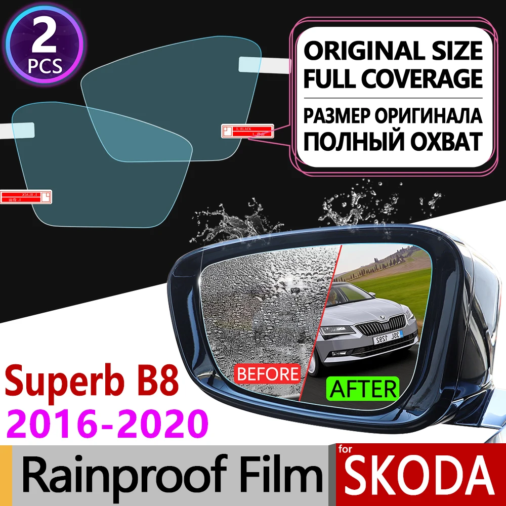 For Skoda Superb 3 B8 3V 2009 - 2015 MK3 Full Cover Anti Fog Film Rearview Mirror Rainproof Anti-Fog Films Clean Car Accessories
For Skoda Superb 3 B8 3V 2009 - 2015 MK3 Full Cover Anti Fog Film Rearview Mirror Rainproof Anti-Fog Films Clean Car Accessories