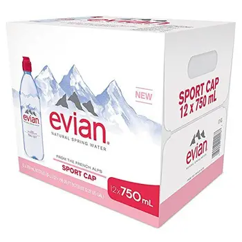 Evian Natural Spring Water (750 mL ea., 12 pk.) (pack of 6)
Evian Natural Spring Water (750 mL ea., 12 pk.) (pack of 6)