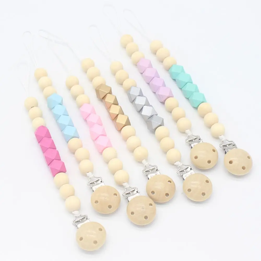 1pc Wooden Beads Teething Newborn Baby Feeding Pacifier Clip Chain Nipple Teether Holder Chain Wooden Clip Chain Baby Product
1pc Wooden Beads Teething Newborn Baby Feeding Pacifier Clip Chain Nipple Teether Holder Chain Wooden Clip Chain Baby Product