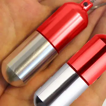 Mini Waterproof Aluminum Medicine Pill Box Bottle Holder Container Keychain alloy material and waterproof design durable in use.
Mini Waterproof Aluminum Medicine Pill Box Bottle Holder Container Keychain alloy material and waterproof design durable in use.