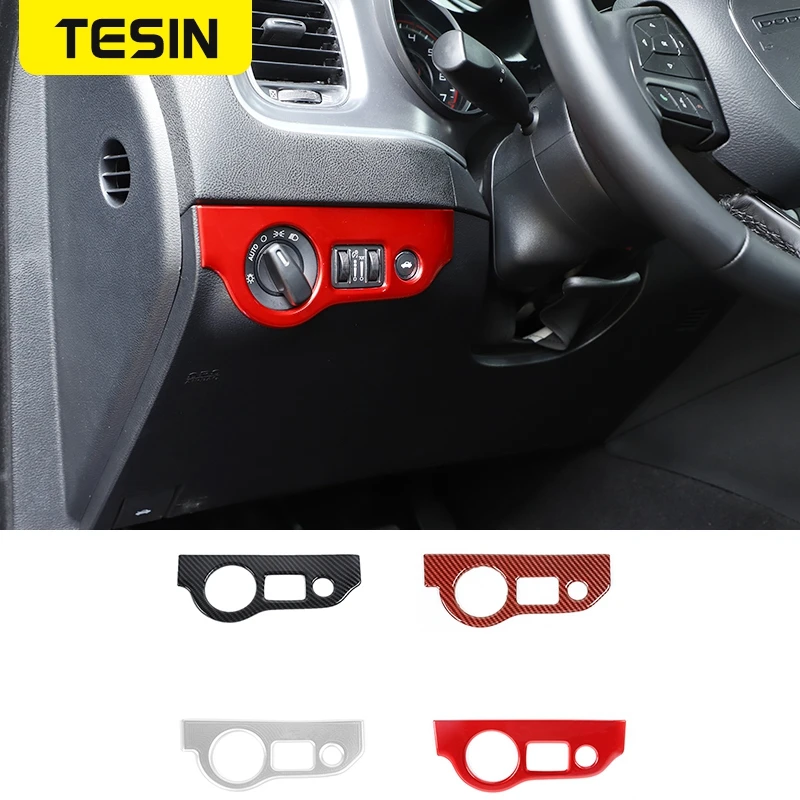 TESIN Car Headlight Switch Button Decor Covers Stickers for Dodge Challenger 2015+Accessories for Dodge Charger 2015+Accessories
TESIN Car Headlight Switch Button Decor Covers Stickers for Dodge Challenger 2015+Accessories for Dodge Charger 2015+Accessories