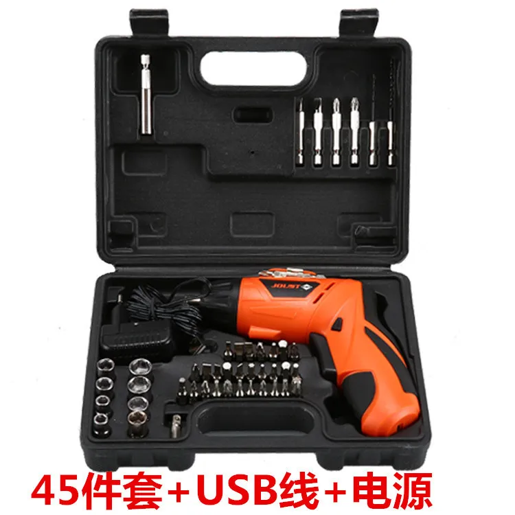 USB Toolbox 45 Pieces 110V 220 V Usb Lithium Battery Rechargeable Screwdriver Rechargeable Hand Drill
USB Toolbox 45 Pieces 110V 220 V Usb Lithium Battery Rechargeable Screwdriver Rechargeable Hand Drill