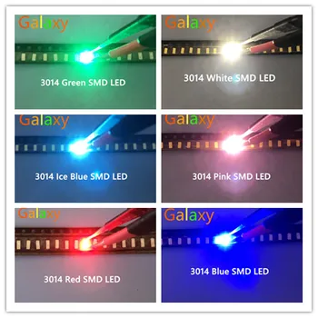100pcs 3014 SMD LED super bright red / green / blue / yellow / white / warm white / ice blue / pink LED light emitting diode
100pcs 3014 SMD LED super bright red / green / blue / yellow / white / warm white / ice blue / pink LED light emitting diode