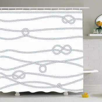 Shower Curtain Set with Hooks 72x78 Equipment Paper Ship Decoration Loop Digital Rope Knot Pattern White Wrapping Cable
Shower Curtain Set with Hooks 72x78 Equipment Paper Ship Decoration Loop Digital Rope Knot Pattern White Wrapping Cable