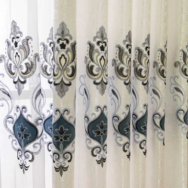 High-end Simple European-style Water Soluble Embroidered Velvet Curtains Shading Modern Fabric Yarn Living Room Bedroom Curtains
High-end Simple European-style Water Soluble Embroidered Velvet Curtains Shading Modern Fabric Yarn Living Room Bedroom Curtains