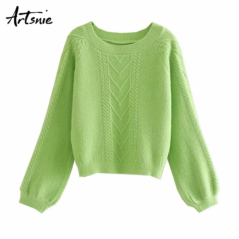 Artsnie autumn 2019 casual sweater women o neck lantern sleeve pullovers streetwear knit jumpers winter short sweaters female
Artsnie autumn 2019 casual sweater women o neck lantern sleeve pullovers streetwear knit jumpers winter short sweaters female