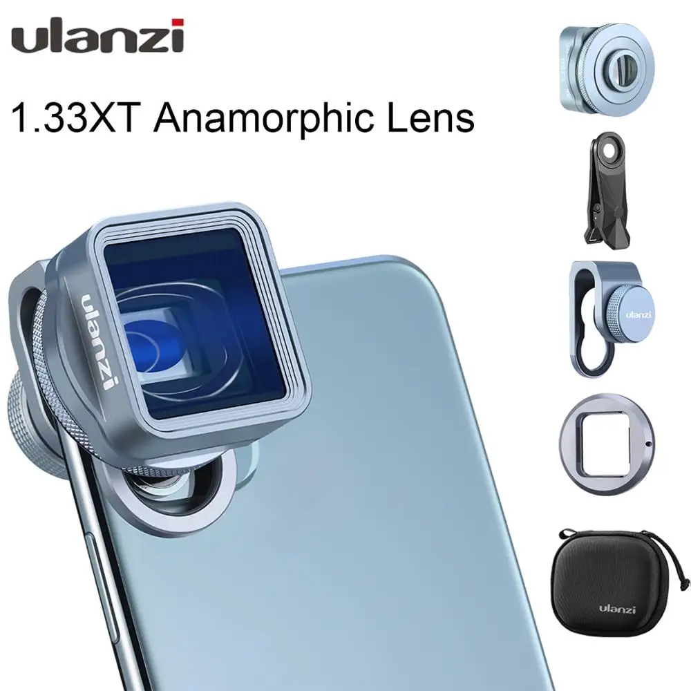 Ulanzi 1.33XT Anamorphic Lens Widescreen Movie Videomaker Filmmaker with 52mm Filter Adapter for iOS iPhone Android Smartphones
Ulanzi 1.33XT Anamorphic Lens Widescreen Movie Videomaker Filmmaker with 52mm Filter Adapter for iOS iPhone Android Smartphones