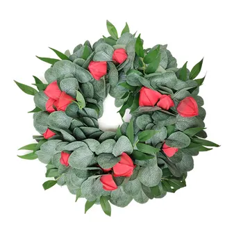 Christmas Decoration Artificial Green Leaves Wreath Front Door Wreath Artificial Flower Wreath for Wall Window Door Party Decor 
Christmas Decoration Artificial Green Leaves Wreath Front Door Wreath Artificial Flower Wreath for Wall Window Door Party Decor
