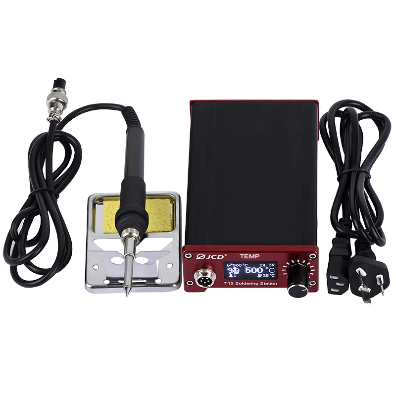 T12 Soldering Station Kit Digital Display 80W Welding Soldering Iron Temperature Adjustable 220V OLED Temp Tool for Repair JCD
T12 Soldering Station Kit Digital Display 80W Welding Soldering Iron Temperature Adjustable 220V OLED Temp Tool for Repair JCD