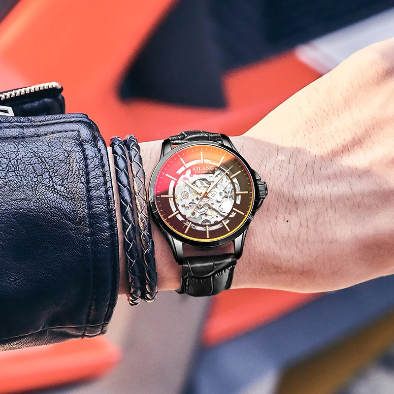 AILANG 2019 new men's mechanical watch automatic authentic waterproof black technology wormhole concept cool watch male
AILANG 2019 new men's mechanical watch automatic authentic waterproof black technology wormhole concept cool watch male