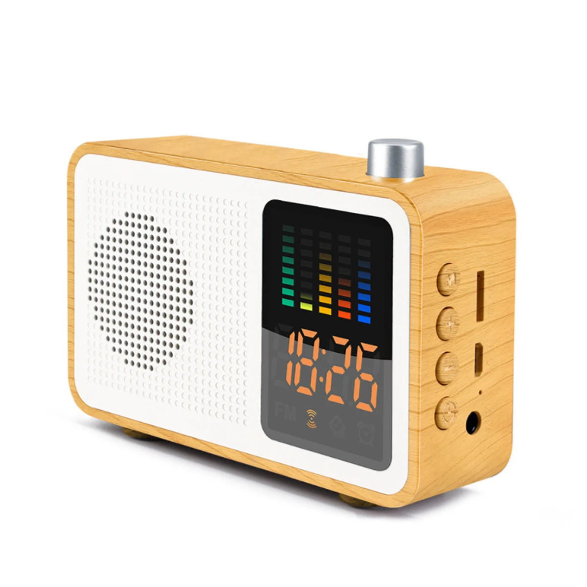 XNCH Retro Bluetooth LED Alarm Clock USB Rechargeable Wireless Stereo Speaker FM Radio Clock Maple Wood Color/Walnut Color
XNCH Retro Bluetooth LED Alarm Clock USB Rechargeable Wireless Stereo Speaker FM Radio Clock Maple Wood Color/Walnut Color