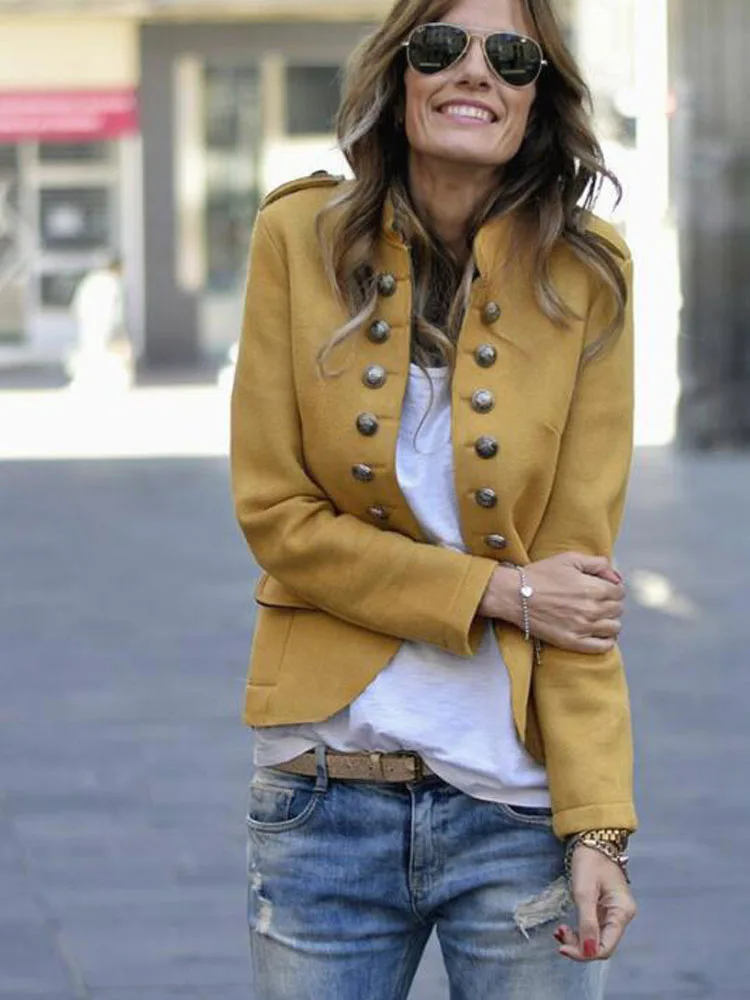 Vintage Double Breasted Blazers For Women's Autumn Button Jacket Spring Female Retro Suits Coat Lady Fashion Blazers Costume
Vintage Double Breasted Blazers For Women's Autumn Button Jacket Spring Female Retro Suits Coat Lady Fashion Blazers Costume