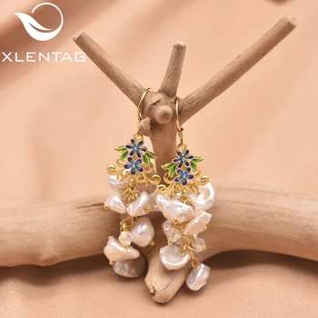 XlenAg Pure Natural Irregular Geometric Shape Baroque Real Pearl Drop Earrings Personality Fashion Cloisonne Jewelry GE0974 
XlenAg Pure Natural Irregular Geometric Shape Baroque Real Pearl Drop Earrings Personality Fashion Cloisonne Jewelry GE0974
