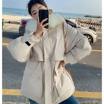 Winter Hooded Fake Fox Fur Parkas Coat Pockets Women Thick Solid Jacket Down Padded Outwear Warm Long Coat
Winter Hooded Fake Fox Fur Parkas Coat Pockets Women Thick Solid Jacket Down Padded Outwear Warm Long Coat