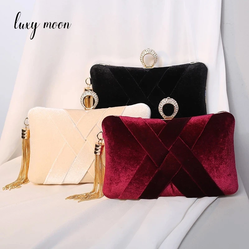 Women's Luxury Bags Retro Velvet Evening Bags Female Small Handbag Fashion Woven Designer Tassel Party Clutch Wedding Trend Z185
Women's Luxury Bags Retro Velvet Evening Bags Female Small Handbag Fashion Woven Designer Tassel Party Clutch Wedding Trend Z185
