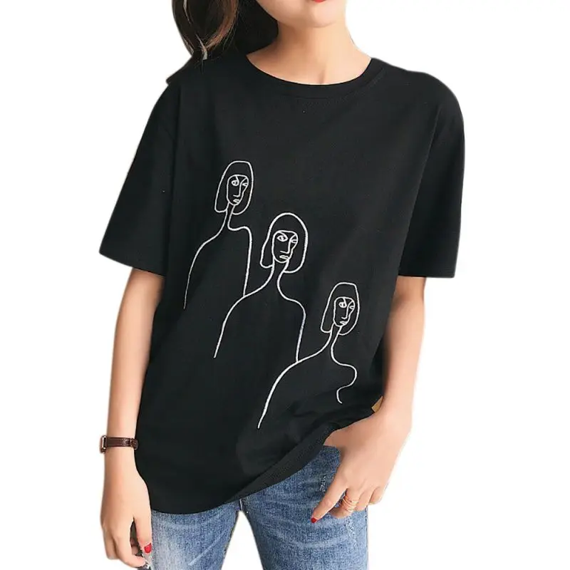 2020 Summer T Shirt Women Cartoon Printed Female White Tee Tops O-Neck Oversize Tees Short Sleeve Femme Shirt
2020 Summer T Shirt Women Cartoon Printed Female White Tee Tops O-Neck Oversize Tees Short Sleeve Femme Shirt