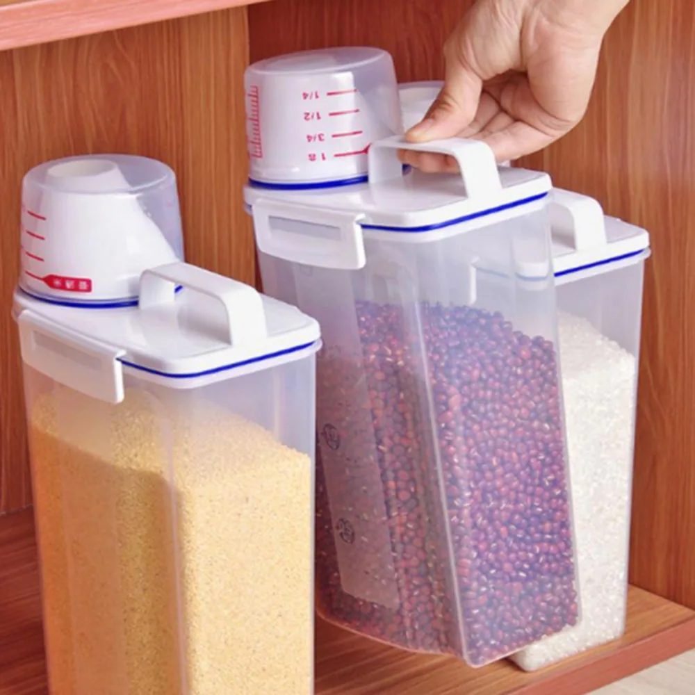 Portable Home Storage Bbox Suitable For Cereals And Oatmeal Storage Tank With Measuring Cup Plastic Ring Rice Sealed Tank
Portable Home Storage Bbox Suitable For Cereals And Oatmeal Storage Tank With Measuring Cup Plastic Ring Rice Sealed Tank