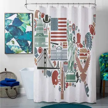 Shower Curtains Vines Map,Traditional Symbols in The Form of United States of America Map Travel Landmarks Flag, Multicolor,W69
Shower Curtains Vines Map,Traditional Symbols in The Form of United States of America Map Travel Landmarks Flag, Multicolor,W69