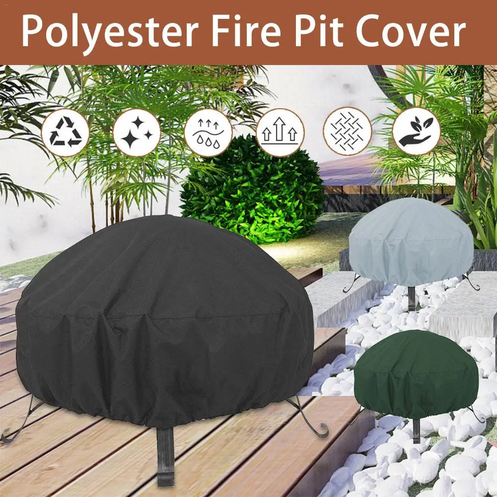 rain frost waterproof oxford fire pit cover outdoor bbq anti