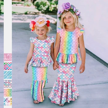 Summer New Mermaid Tail for Child Girls Party Round Neck T-Shirt Skirt Cosplay Mermaid Swimwear Tails Beachwear 
Summer New Mermaid Tail for Child Girls Party Round Neck T-Shirt Skirt Cosplay Mermaid Swimwear Tails Beachwear