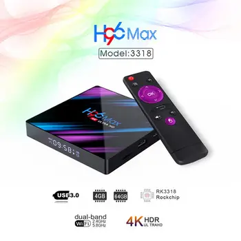H96 Max Android 9.0 TV Box 2.4G&5G Wifi BT4.0 4GB 64GB Media Player Rockchip RK3318 4K Smart TV Box Android Set Top Box
H96 Max Android 9.0 TV Box 2.4G&5G Wifi BT4.0 4GB 64GB Media Player Rockchip RK3318 4K Smart TV Box Android Set Top Box