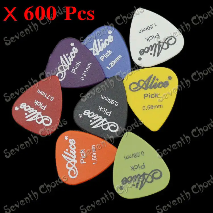 

600 Pcs Alice AP-600Q Frosted Slip Mix Color Guitar Picks Plectrums 0.58mm,0.71mm.0.81mm,0.96mm.1.2mm,1.5mm for choose