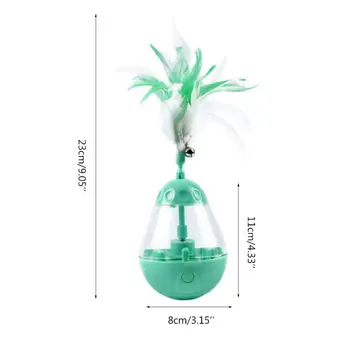 Interactive Cat Food Dispenser Ball Puzzle Toy Tumble 3 in 1Treat Ball with Automatic Rotating Feather Toys Ring Bell
Interactive Cat Food Dispenser Ball Puzzle Toy Tumble 3 in 1Treat Ball with Automatic Rotating Feather Toys Ring Bell