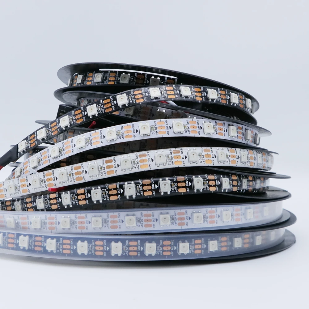 WS2812 WS2812B LED Strip 30/60/144 Pixels Individually Addressable Smart RGB LED Strip SMD 5050 DC5V
WS2812 WS2812B LED Strip 30/60/144 Pixels Individually Addressable Smart RGB LED Strip SMD 5050 DC5V