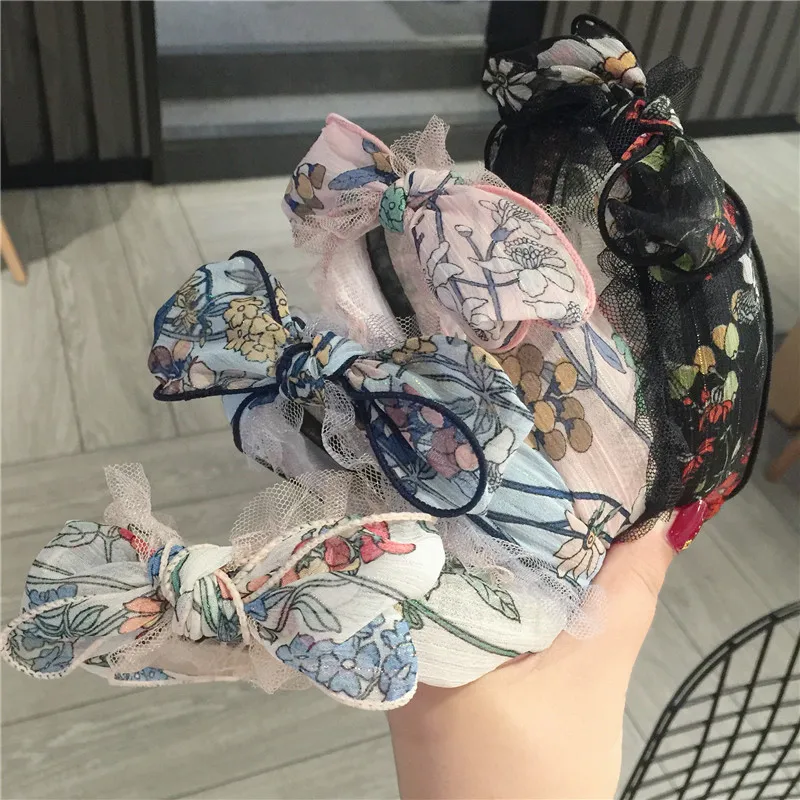 2019 New Mesh Spliced Hairbands Women Korea Sweet Cute Bow Headwear Flowers Print Headband Fashion Street Hair Accessories 
2019 New Mesh Spliced Hairbands Women Korea Sweet Cute Bow Headwear Flowers Print Headband Fashion Street Hair Accessories