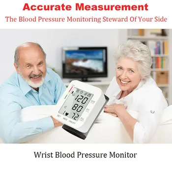 Portable Automatic Digital LCD Display Wrist Blood Pressure Monitor Device Heart Beat Rate Pulse Meter Measure Tonometer White 
Portable Automatic Digital LCD Display Wrist Blood Pressure Monitor Device Heart Beat Rate Pulse Meter Measure Tonometer White