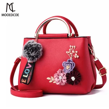 MOOEDCOE Women Shoulder Bag Tote Flowers Shell Sac A Main Femme Rivets Fur Ball Pendant Luxury Designer Ladies Leather Handbag
MOOEDCOE Women Shoulder Bag Tote Flowers Shell Sac A Main Femme Rivets Fur Ball Pendant Luxury Designer Ladies Leather Handbag