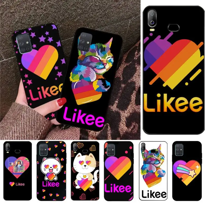 Забавный чехол Likee для телефона с котом медведем любовным сердцем Samsung Galaxy A01 A11 A31